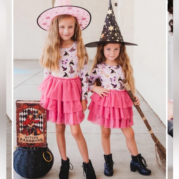 Dream big little co witch hat Halloween tutu tulle dress - Picture 1 of 10